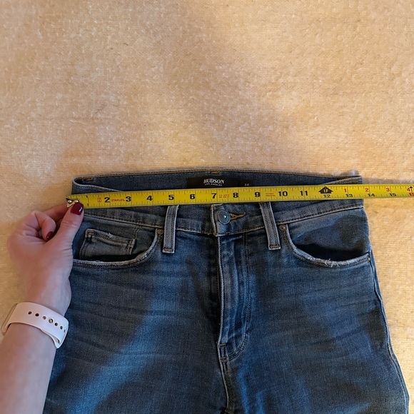 Hudson Distressed Barbara Super Skinny Jeans Size 24 - Picture 7 of 12